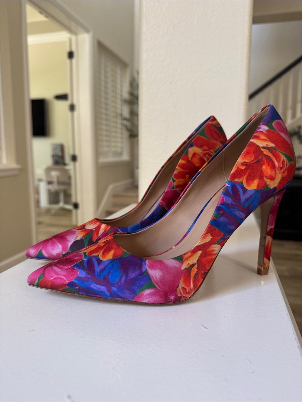 Ted Baker Multicolor Floral Pointed-Toe Heels